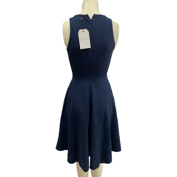 Dress the Population Catalina Fit Flare Midi Cocktail Midnight Blue XS - Picture 5 of 6